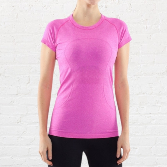 lululemon Pink Run Swiftly Tech Short Sleeve Crewneck Size 6